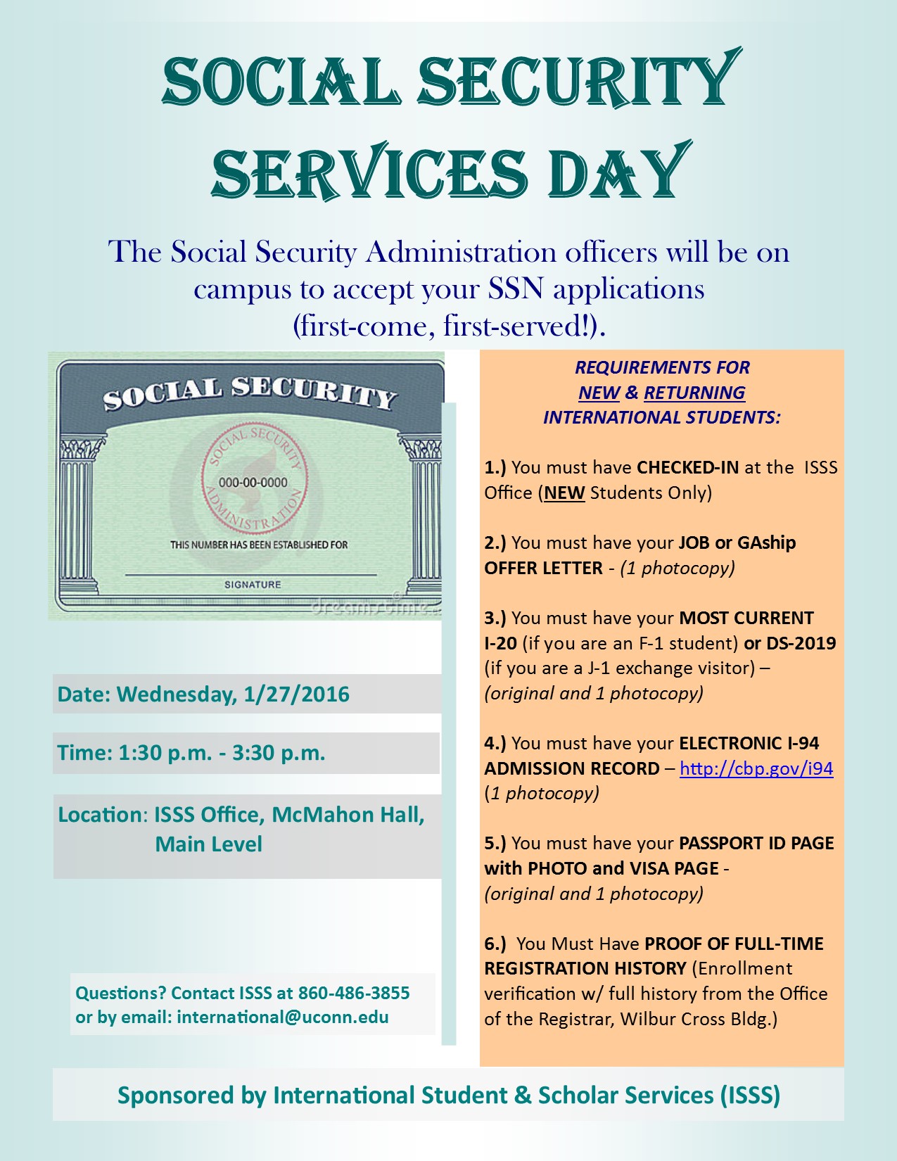 SSN DAY FLYER Sp. 16