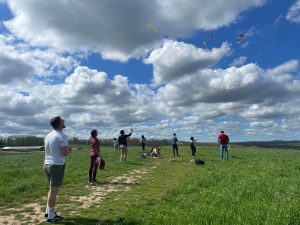 ISSS Grad Buddies Flying Kites